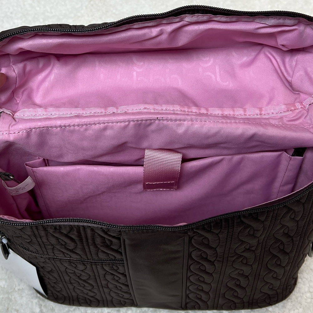 Baggallini Quilted Captivate Backpack Messenger Sholder Bag - Dark Brown NWOT - Picture 16 of 16
